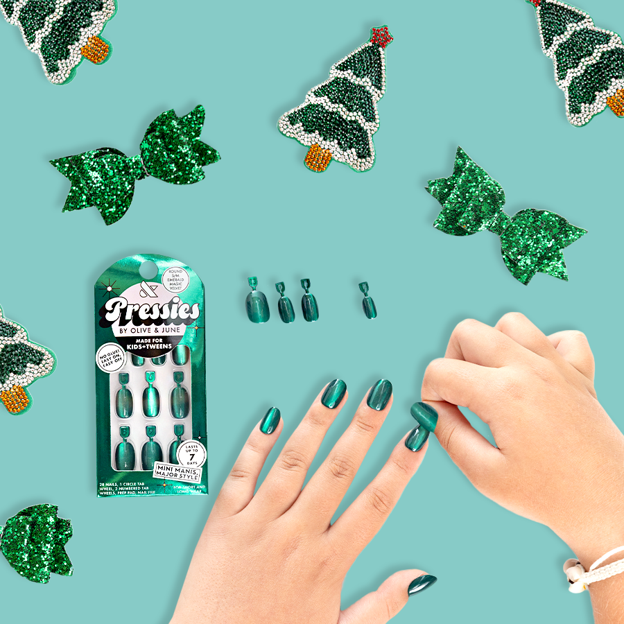 Emerald Magic Velvet - Pressies | Short Medium | Round - Image 5