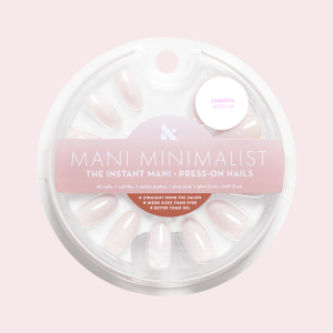 Milky Micro Glitter - Press-On | Medium | Oval