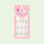 Minty Shimmer | Extra Short | Round - Tab Press-On