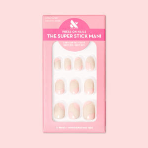 Organic Swirl | Extra Short | Round - Tab Press-On