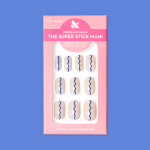 Simple Squiggle | Short | Squoval - Tab Press-On