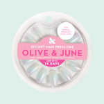 Iridescent Pearl Swirl Shimmer - Press-On | Medium | Oval