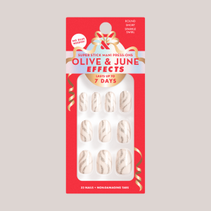 Sparkle Swirl - Tab Press-On | Short | Round